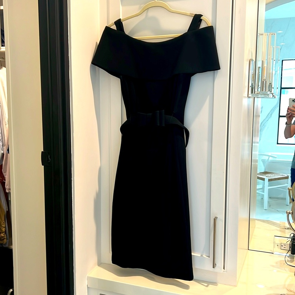 Badgly Mischa little black dress with Bow belt size 4